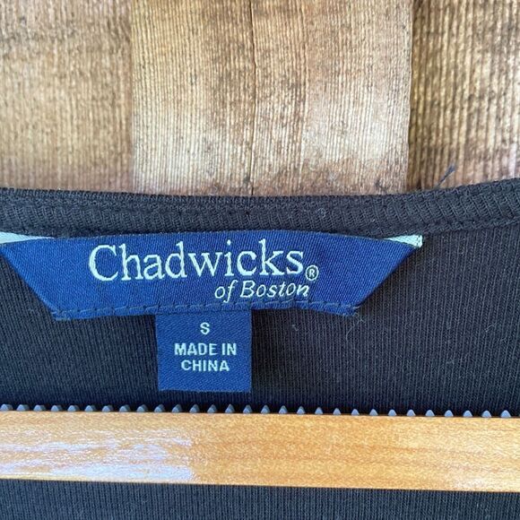 Chadwicks Belle Sleeve Pull over Black Knit Dress - Picture 3 of 4